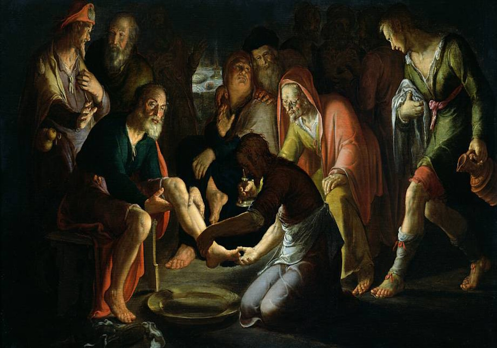 Jésus lave les pieds des disciples Image